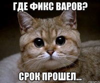 где фикс варов? срок прошел...