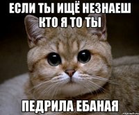 если ты ищё незнаеш кто я то ты педрила ебаная