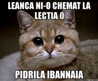 leanca ni-o chemat la lectia 0 pidrila ibannaia