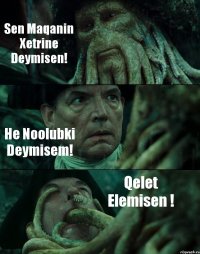 Sen Maqanin Xetrine Deymisen! He Noolubki Deymisem! Qelet Elemisen !