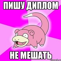 пишу диплом не мешать