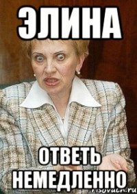 элина ответь немедленно