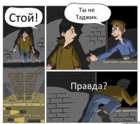 Стой! Ты не Таджик. Правда?