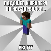 подошёл к криперу он не взорвался... profit