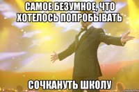 самое безумное, что хотелось попробывать сочкануть школу