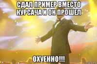 сдал пример вместо курсача и он прошел охуенно!!!