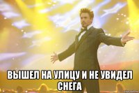  вышел на улицу и не увидел снега