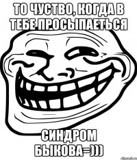 то чуство, когда в тебе просыпаеться синдром быкова=)))