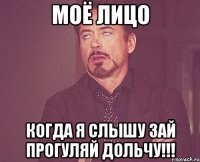 моё лицо когда я слышу зай прогуляй дольчу!!!