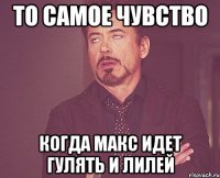 то самое чувство когда макс идет гулять и лилей