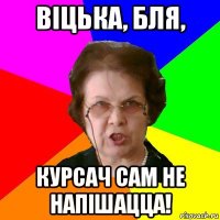 віцька, бля, курсач сам не напішацца!