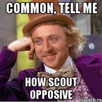 common, tell me how scout opposive