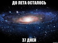 до лета осталось 37 дней