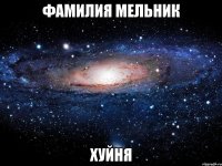 фамилия мельник хуйня