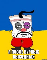  я после бурных выходных