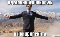 идеальный burndown в конце спринта