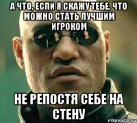 а что, если я скажу тебе, что можно стать лучшим игроком не репостя себе на стену