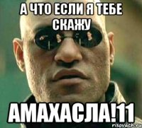 а что если я тебе скажу амахасла!11