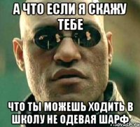 а что если я скажу тебе что ты можешь ходить в школу не одевая шарф