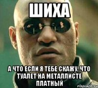 шиха а что если я тебе скажу, что туалет на металлисте платный