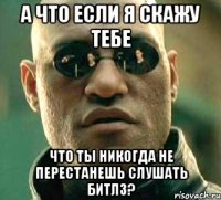 а что если я скажу тебе что ты никогда не перестанешь слушать битлз?