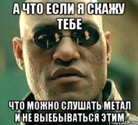 а что если я скажу тебе что можно слушать метал и не выебываться этим