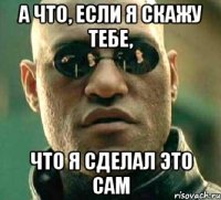 а что, если я скажу тебе, что я сделал это сам