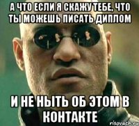 а что если я скажу тебе, что ты можешь писать диплом и не ныть об этом в контакте