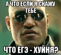 а что если я скажу тебе что егэ - хуйня?