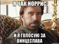 я чак норрис и я голосую за винцеслава