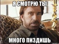 я смотрю ты много пиздишь