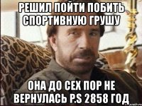 решил пойти побить спортивную грушу она до сех пор не вернулась p.s 2858 год