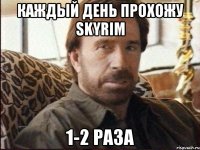 каждый день прохожу skyrim 1-2 раза