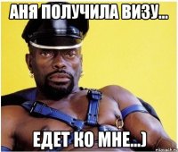 аня получила визу... едет ко мне...)