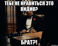 тебе не нравиться это видио? брат?!