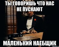 ты говоришь что нас не пускают маленький наебщик