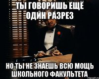 ты говоришь ещё один разрез но ты не знаешь всю мощь школьного факультета