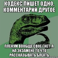 кодекс пишет одно, комментарий другое пленум вообще свое гнет. а на экзамене то что рассказывать блеать