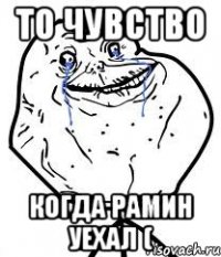 то чувство когда рамин уехал (