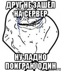 друг не зашёл на сервер ну ладно поиграю один