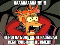 аааааааааа!!! не когда больше не называй себя тупым!!! не смей!!!