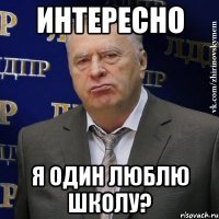 интересно я один люблю школу?