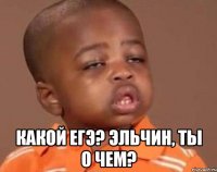  какой егэ? эльчин, ты о чем?