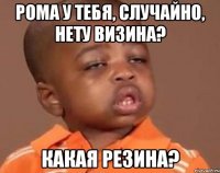 рома у тебя, случайно, нету визина? какая резина?