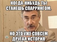 когда-нибудь ты станешь спаррингом, но это уже совсем другая история