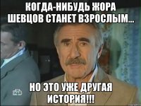 когда-нибудь жора шевцов станет взрослым... но это уже другая история!!!