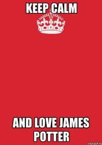 keep calm and love james potter