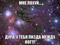 мне похуй... дура, у тебя пизда между ног!!!