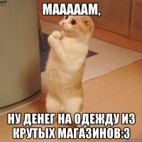 мааааам, ну денег на одежду из крутых магазинов:3