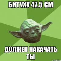 битуху 47.5 см должен накачать ты